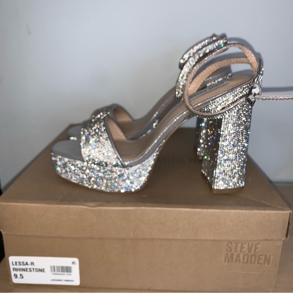 Lessa Rhinestone Steve Madden Heels Women’s Size 9.5 - Picture 1 of 10